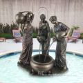 Beautiful Classic bronze metal woman pouring water fountain human sculptures